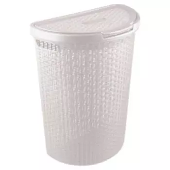 корзина для белья ECO STYLE белая 46л, 46х26,5х61см