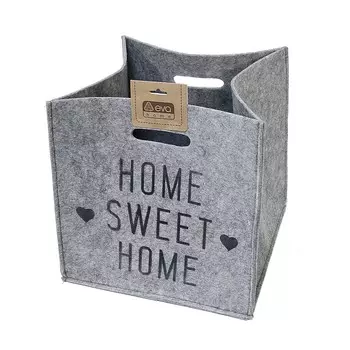 Корзинка для хранения Eva Sweet Home, светло-серый, искусственный войлок, 30 х 30 х 30 см