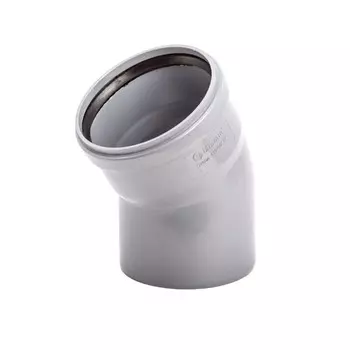 Отвод Lammin d110 мм 30° пластиковый для внутренней канализации (Lm35040011030)