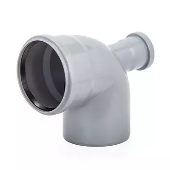 Отвод Lammin d110х50 мм 87,5° пластиковый с выходом d50 мм фронтальный для внутренней канализации (Lm35041050904)