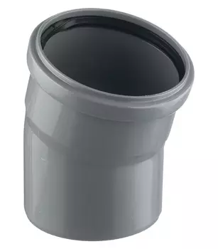 Отвод Pro Aqua Comfort d110 мм 15° пластиковый для внутренней канализации