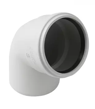 Отвод Pro Aqua Stilte Plus d58 мм 67° пластиковый шумопоглощающий для внутренней канализации