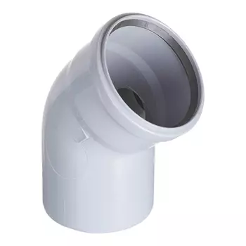 Отвод Valfex d110х50 мм 45° пластиковый с выходом d50 мм правый для внутренней канализации (23112150)
