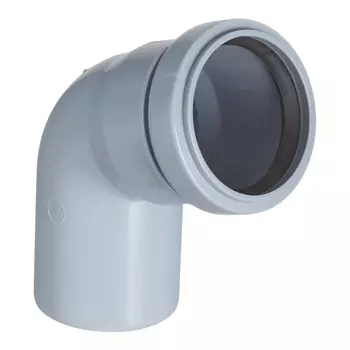 Отвод Valfex d50 мм 67° пластиковый для внутренней канализации