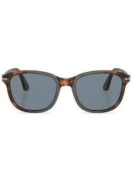 Persol солнцезащитные очки в круглой оправе, зеленый