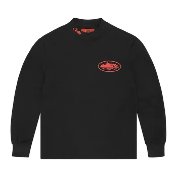 Лонгслив Corteiz Alcatraz Waffle 'Black/Red', черный