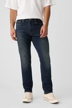 Мягкие эластичные джинсы узкого кроя Gap, синий