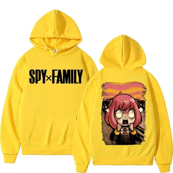 Японское аниме Spy X Family Anya Forger Толстовка с графическим принтом Harajuku Уличная одежда унисекс Женская одежда Unisexga Толстовка большого размера L