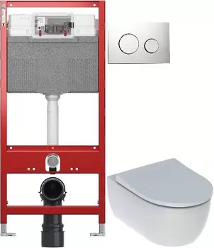 Комплект подвесной унитаз Geberit iCon 500.784.01.1 + система инсталляции Tece 9300302 + 9240921