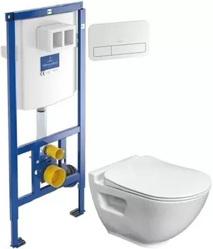 Комплект подвесной унитаз Bien Harmony HRKA052N2VP0W3000 + система инсталляции Villeroy &amp; Boch 92246100 + 92249068