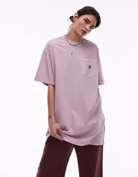 Футболка Carhartt WIP nelson grand розового цвета