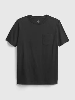 Детская базовая хлопковая футболка Gap, черный