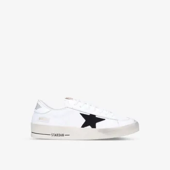 Мужские низкие кроссовки Stardan из кожи и сетки Golden Goose, черный