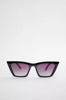 Очки cat eye солнцезащитные в широкой оправе
