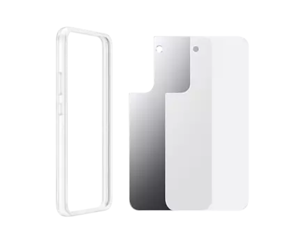 Чехол-накладка Samsung Frame Cover clear для смартфона Samsung Galaxy S22+, поликарбонат, полиметилметакрилат (ПММА), термопластичный полиуретан, прозрачный (EF-MS906CTEGRU)