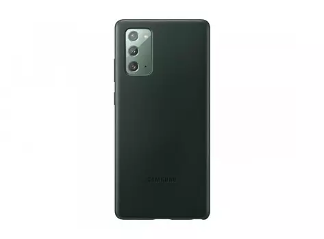 Чехол-накладка SAMSUNG Leather Cover для смартфона Samsung Galaxy Note 20, кожа, зеленый (EF-VN980LGEGRU)
