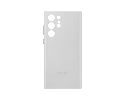 Чехол-накладка Samsung Leather Cover для смартфона Samsung Galaxy S22 Ultra, пластик, светло-серый (EF-VS908LJEGRU)