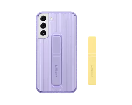 Чехол-накладка Samsung Protective Standing violet для смартфона Samsung Galaxy S22 +, Термопластичный полиуретан, поликарбонат, фиолетовый (EF-RS906CVEGRU)