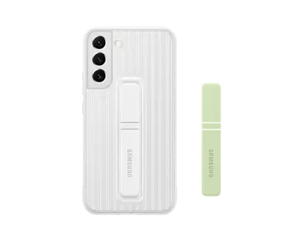 Чехол-накладка Samsung Protective Standing white для смартфона Samsung Galaxy S22 +, Термопластичный полиуретан, поликарбонат, белый (EF-RS906CWEGRU)