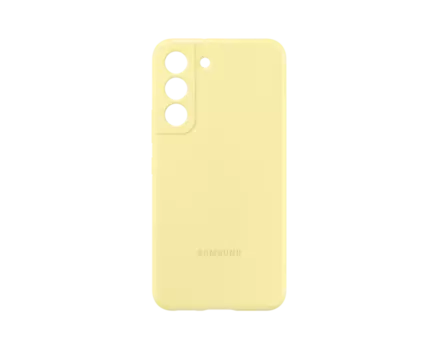Чехол-накладка Samsung Silicone Cover butter yellow для смартфона Samsung Galaxy S22, Силикон, поликарбонат, микрофибра., Сливочно-жёлтый (EF-PS901TYEGRU)