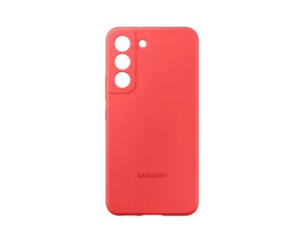 Чехол-накладка Samsung Silicone Cover red для смартфона Samsung Galaxy S22, Силикон, поликарбонат, микрофибра., Ярко-красный (EF-PS901TPEGRU)