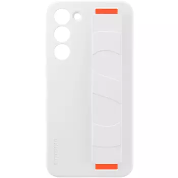 Чехол-накладка Samsung Silicone Grip Case для смартфона Samsung Galaxy S23+, силикон, белый (EF-GS916TWEGRU)