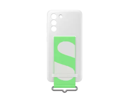 Чехол-накладка Samsung Silicone with Strap Cover для смартфона Samsung Galaxy S21 FE, силикон, белый (EF-GG990TWEGRU)