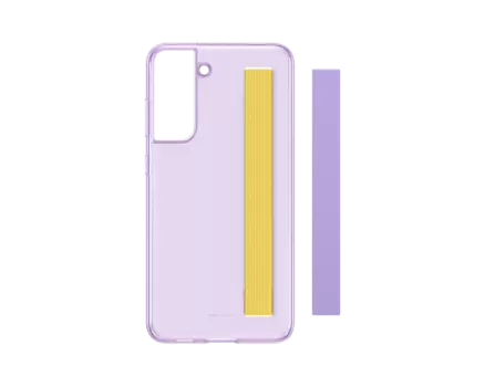 Чехол-накладка Samsung Slim Strap Cover для смартфона Samsung Galaxy S21 FE, поликарбонат/полиуретан, фиолетовый (EF-XG990CVEGRU)