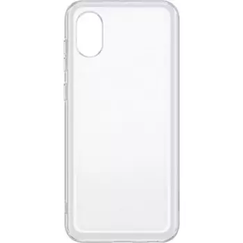 Чехол-накладка Samsung Soft Clear Cover для смартфона Samsung Galaxy A03 Core, силикон, прозрачный (EF-QA032TTEGRU)