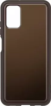 Чехол-накладка Samsung Soft Clear Cover для смартфона Samsung Galaxy A03s, силикон, черный (EF-QA037TBEGRU)