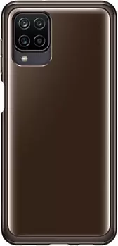 Чехол-накладка Samsung Soft Clear Cover для смартфона Samsung Galaxy A12, черный (EF-QA125TBEGRU)