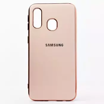 Чехол-накладка SC154 для смартфона Samsung SM-A405 Galaxy A40, силикон, розовый (107577)