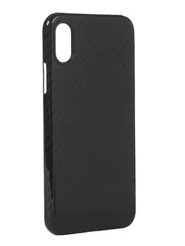 Чехол-накладка Red Line для смартфона Apple iPhone X, карбон, серый (УТ000021537)