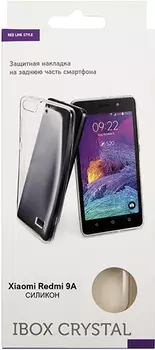 Чехол-накладка Red Line IBox Crystal для смартфона Xiaomi Redmi 9A, силикон, прозрачный (УТ000021566)