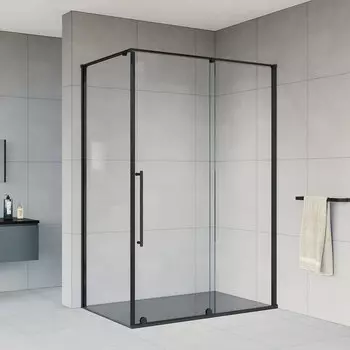 Душевой уголок Vincea Arno 120x90 VSR-1A9012CLB стекло прозрачное, профиль черный
