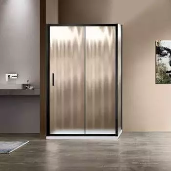 Душевой уголок Vincea Garda 120x90 VSR-1G9012CHB профиль черный, стекло шиншилла