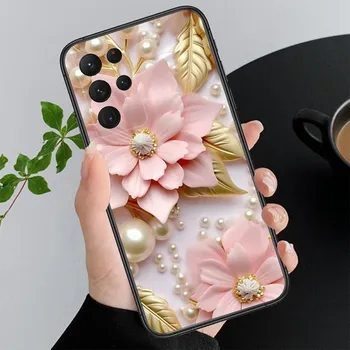 Чехол для телефона с цветущими цветами для Samsung S24 S23 S22 S21 S20 Ultra S20 S22 S21 S23 S20 FE S24 Plus S21 Plus