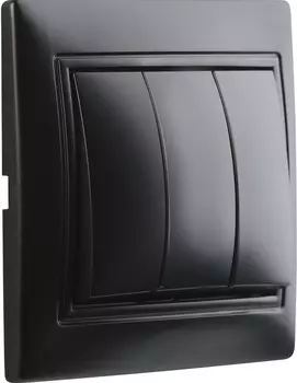 Выключатель SMARTBUY Венера, 3кл., скрытый монтаж, в сборе, черный (SBE-01b-10-SW3-0)