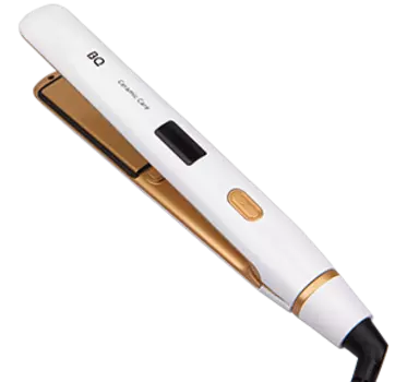Выпрямитель BQ HS2005, 200°C, 52Вт, керамическое покрытие, режимов: 6, петля для подвешивания, 1.8м, бело-золотистый (HS2005)