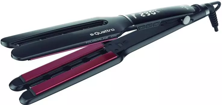 Выпрямитель Ga.Ma S-QUATTRO TOURMALINE, 230°C, 70 Вт, турмалиновое покрытие, режимов: 10, петля для подвешивания, 2 м, черный ( GI4010)