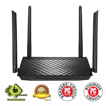 Wi-Fi роутер ASUS RT-AC1200 v2, 802.11a/b/g/n/ac, 2.4 / 5 ГГц, до 1.17 Гбит/с, LAN 4x100 Мбит/с, WAN 1x100 Мбит/с, внешних антенн: 4x5 дБи (90IG0550-BM3400)