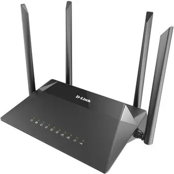 Wi-Fi роутер D-Link DIR-853, 802.11a/b/g/n, 2.4 / 5 ГГц, до 867 Мбит/с, LAN 4x1 Гбит/с, WAN 1x1 Гбит/с, внешних антенн: 4x5 дБи, 1xUSB 2.0 (DIR-853/URU/R3A)
