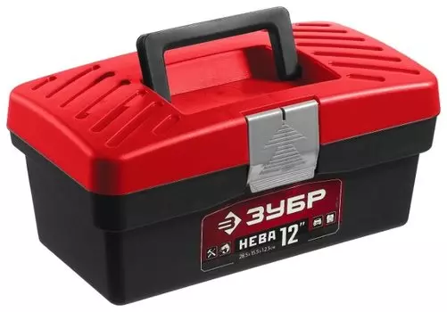 Ящик 28.5 см x 15.5 см x 12.5 см, пластик, ручка, ЗУБР Нева-12 (38323-12)