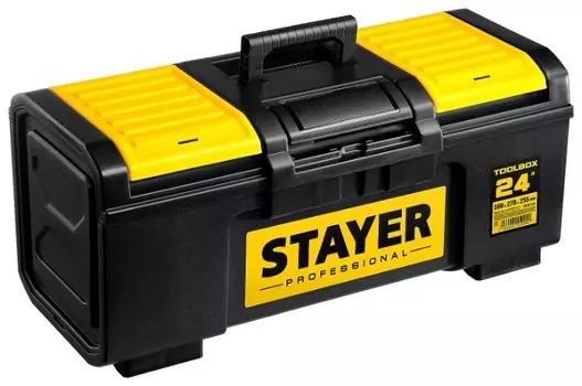 Ящик с органайзером 59 см x 27 см x 25.5 см, пластик, ручка, STAYER Professional TOOLBOX (38167-24)
