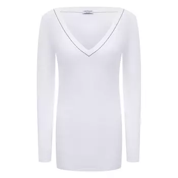 Хлопковый лонгслив Brunello Cucinelli