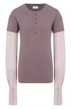 Хлопковый лонгслив-хенли Dries Van Noten