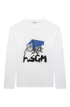 Хлопковый лонгслив MSGM kids