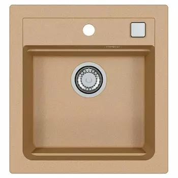 Мойка кухонная Alveus Granital Atrox 20 Beige-G55 470х500х195 с сифоном, бежевая