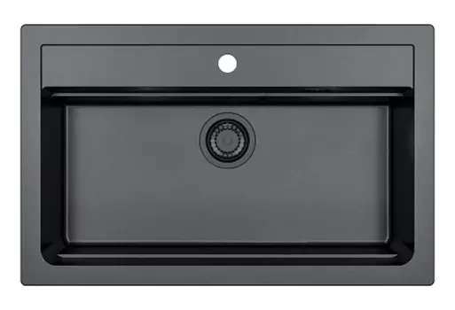 Мойка кухонная Alveus GRANITAL ATROX 40 CARBON - G91 790 X 500 1X в комплекте с сифоном 1148149 BL