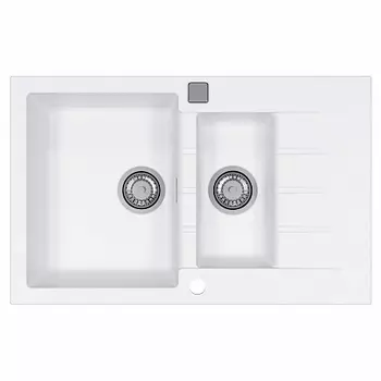 Мойка кухонная Alveus Granital Cadit 70 Arctic-G11 790х500х200 с сифоном, белая